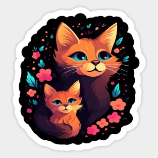 Somali Cat Mothers Day Sticker